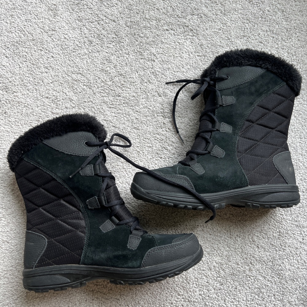COLUMBIA Ice Maiden Winter Boot Women's Size US 9 Black - Picture 2 of 7